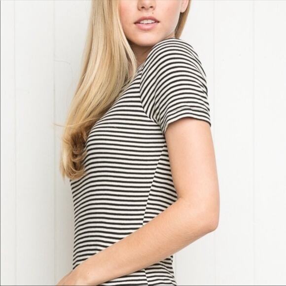 Brandy Melville Striped Janelle Rib Bodycon Dress One Size - Picture 3 of 9